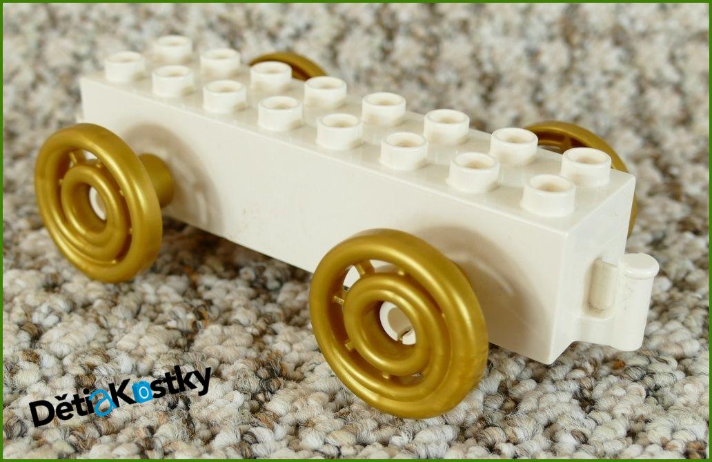Lego® Duplo® Podvozek Dlouhý Bílý/Zlatá Kola