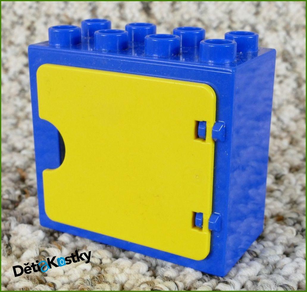 Lego® Duplo® Kostka se Žlutými Plnými Dveřmi Modrá
