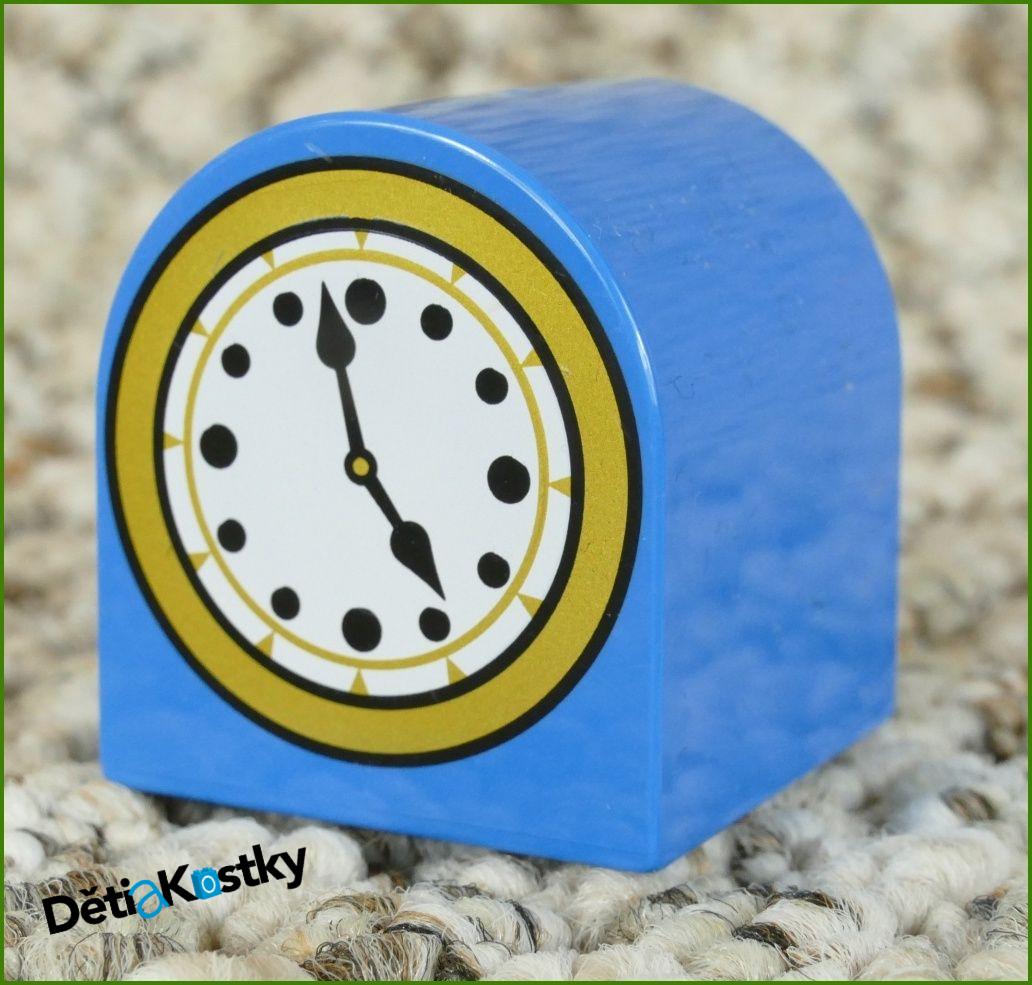 Lego® Duplo® Kostka 2x2 Tyrkysová Zakulacená - Hodiny