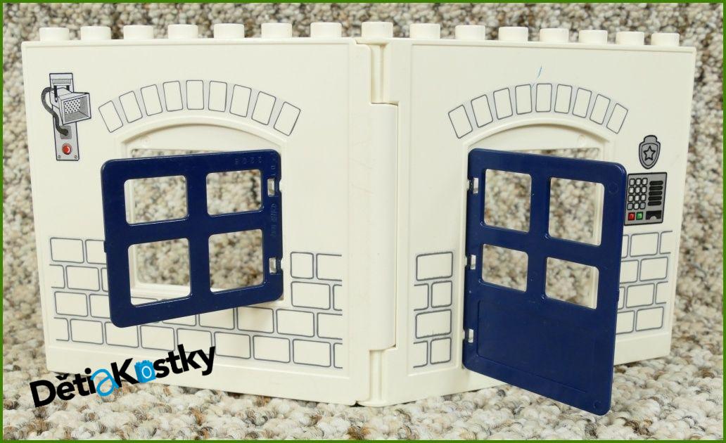 Lego® Duplo® Stěna Policejní Stanice Bílá - Modré Dveře a Okno