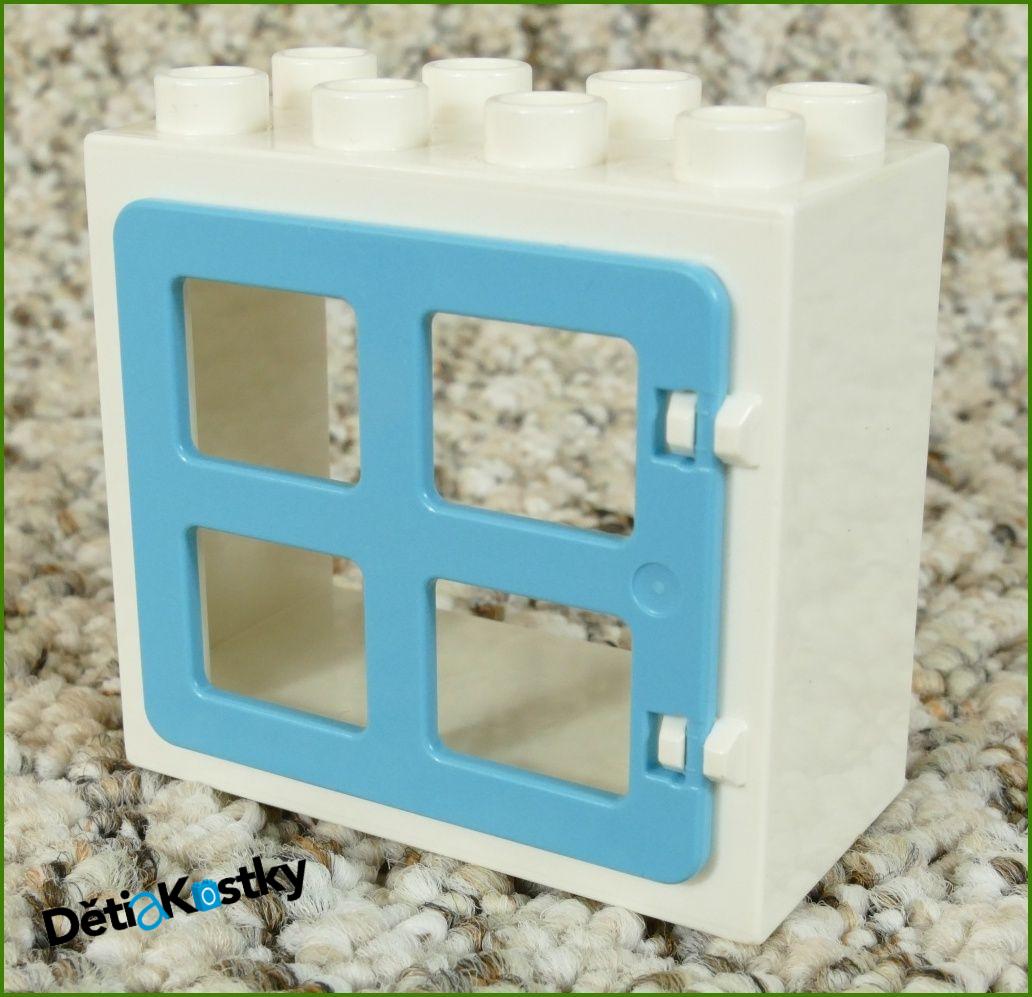 Lego® Duplo® Kostka s Oknem Bílá - Tyrkysové Okno