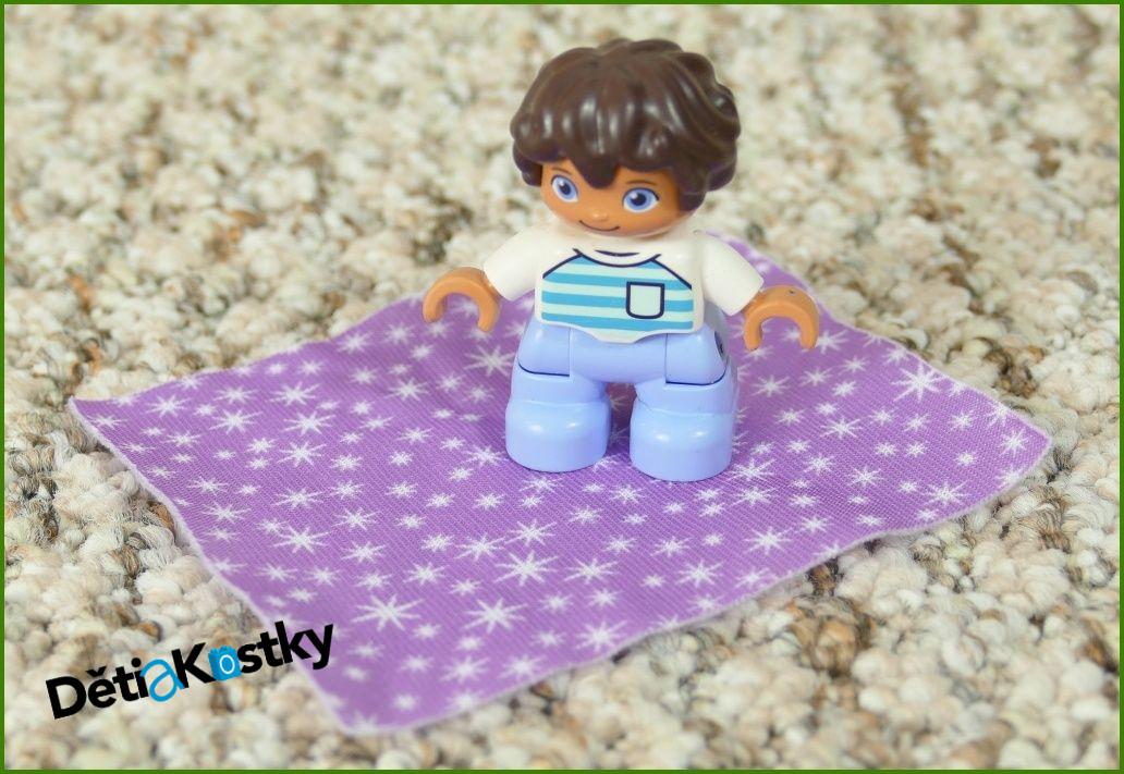 Lego® Duplo® Kobereček/Dečka Světle Fialová s Hvězdičkami 10x6cm