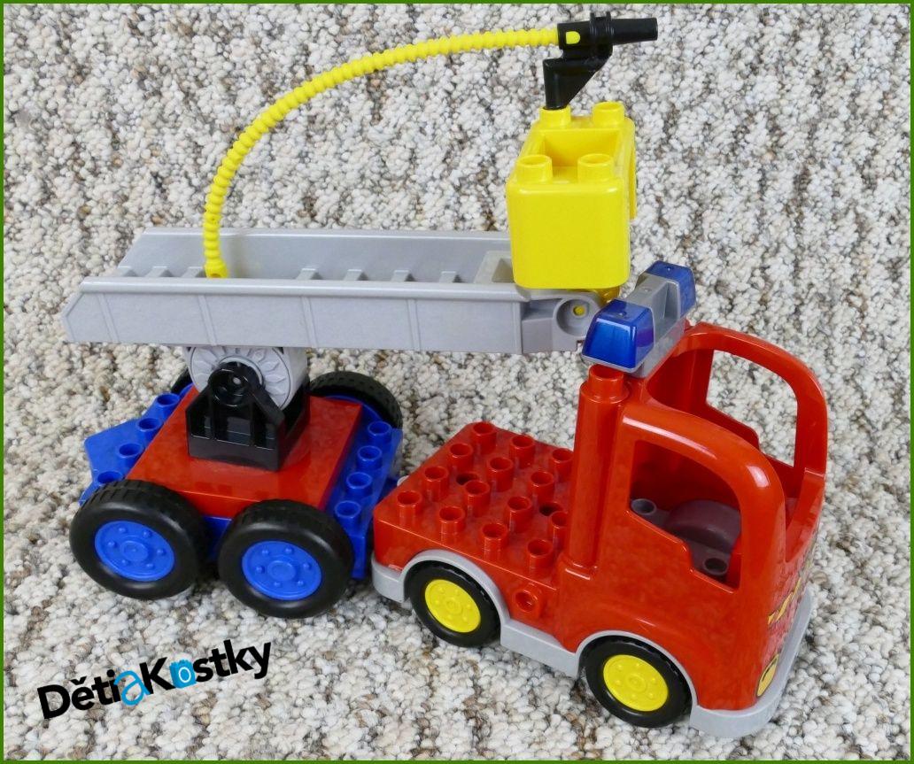 Lego® Duplo® Hasičské Auto s Návěsem, Žebříkem a Majáčkem
