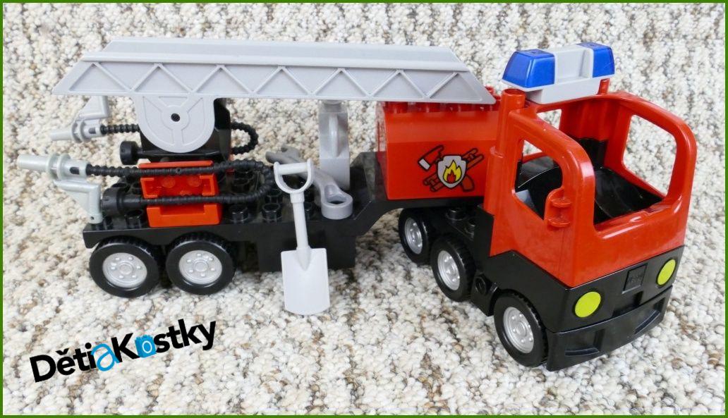 Lego® Duplo® Hasičské Auto s Návěsem, Žebříkem a Majáčkem