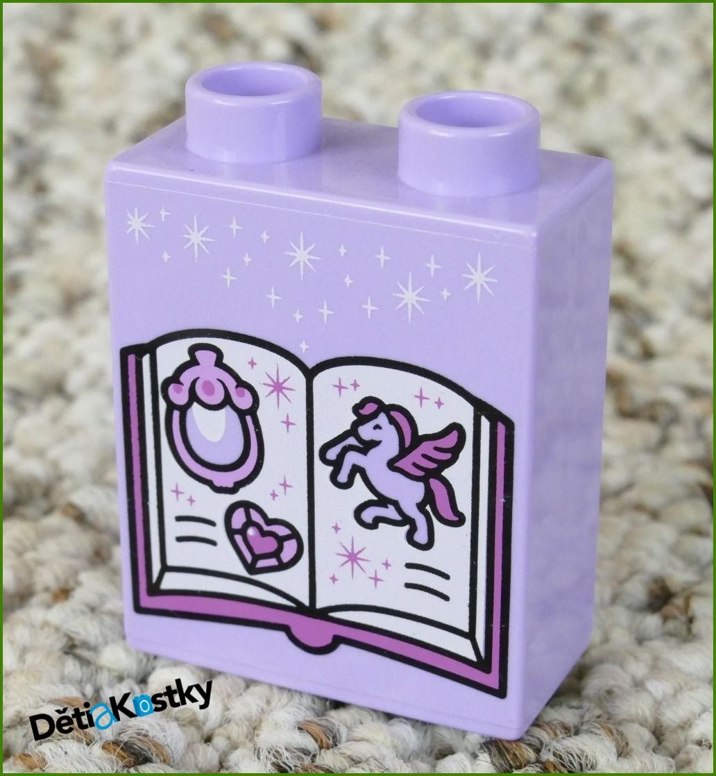 Lego® Duplo® Kostka 1x2x2 Světle Fialová - Knížka S Létajícím Koníkem
