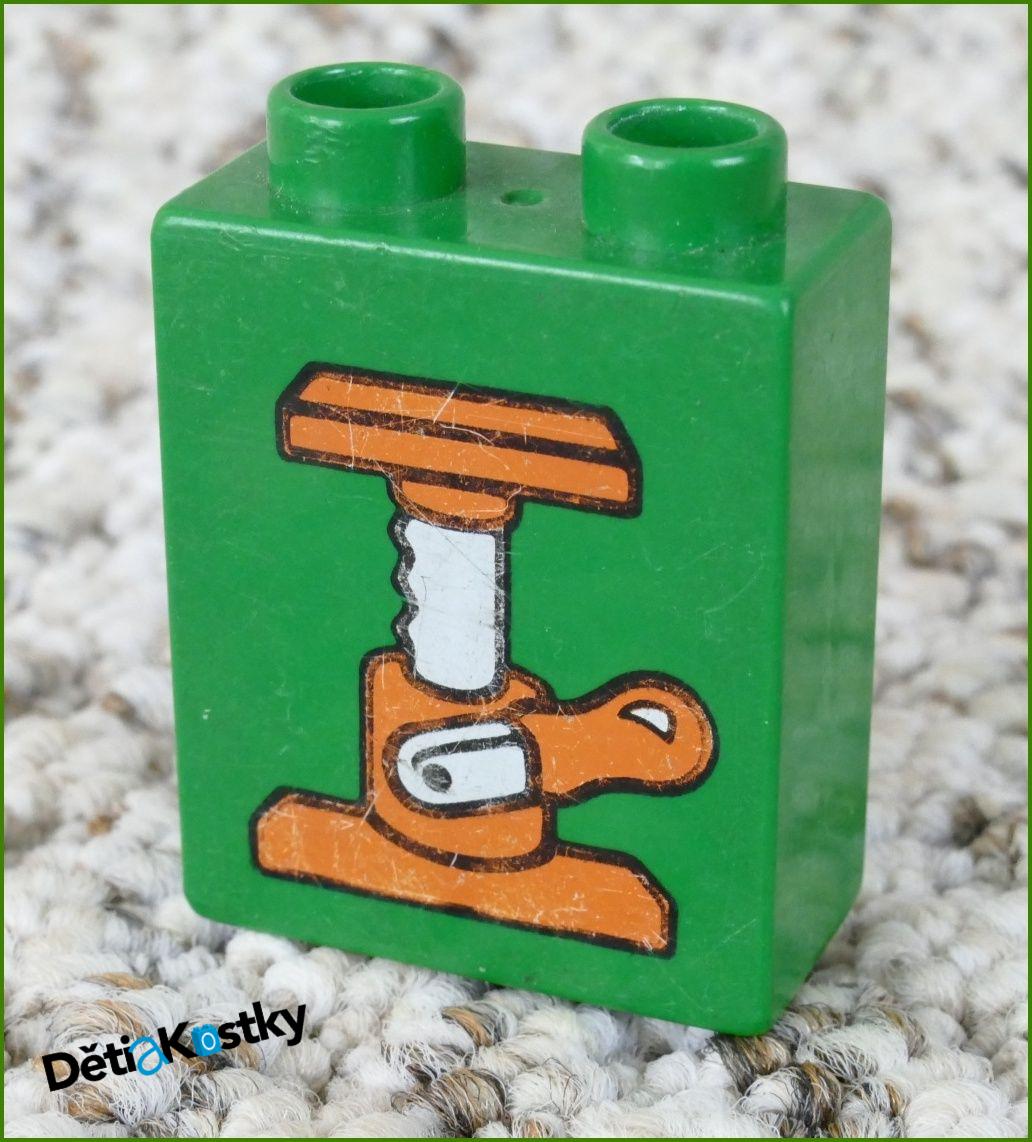 Lego® Duplo® Kostka 1x2x2 Tmavě Zelená - Hever