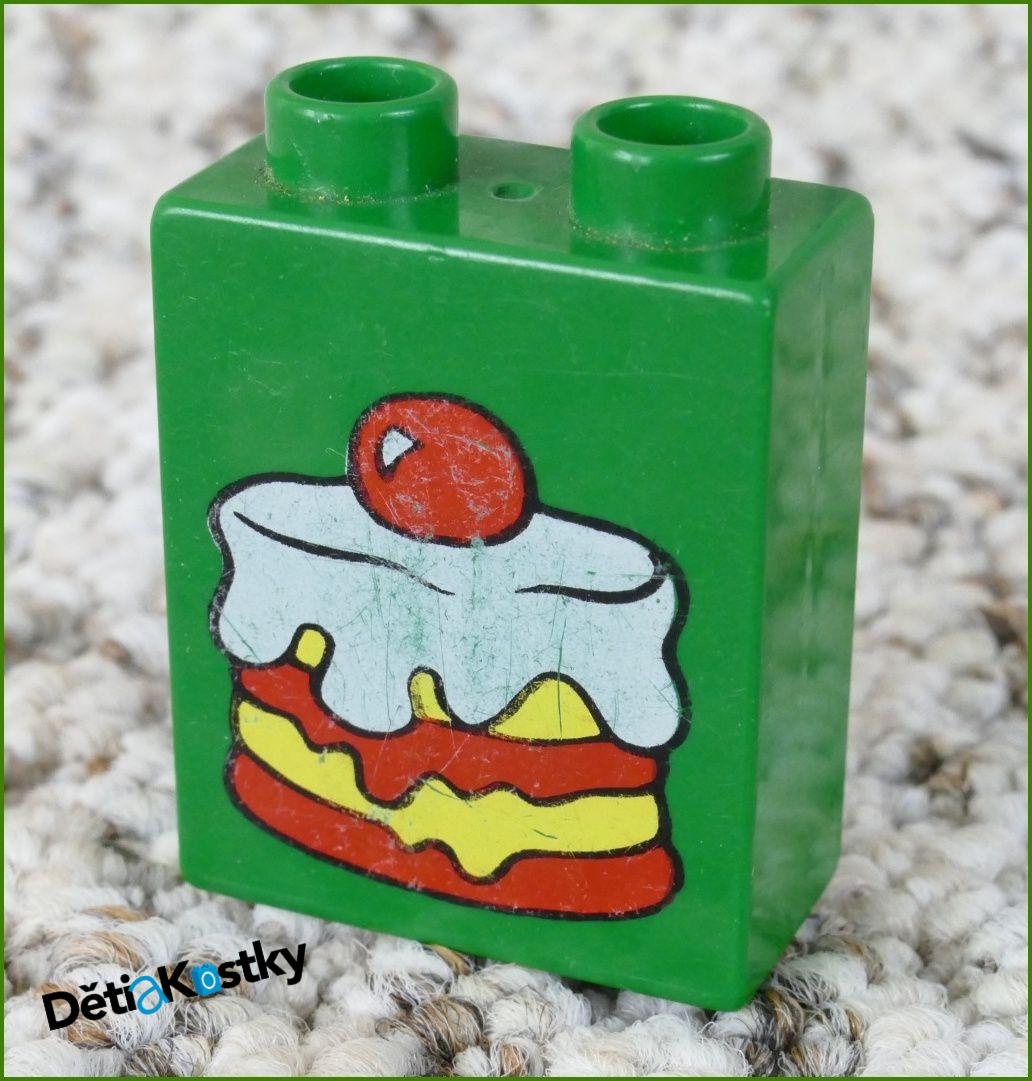 Lego® Duplo® Kostka 1x2x2 Tmavě Zelená - Dort