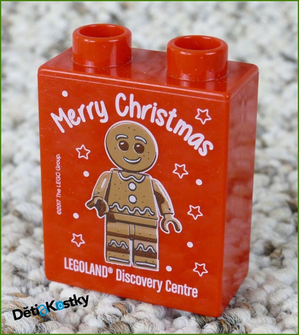 Lego® Duplo® Kostka 1x2x2 Červená - Merry Christmas 2017