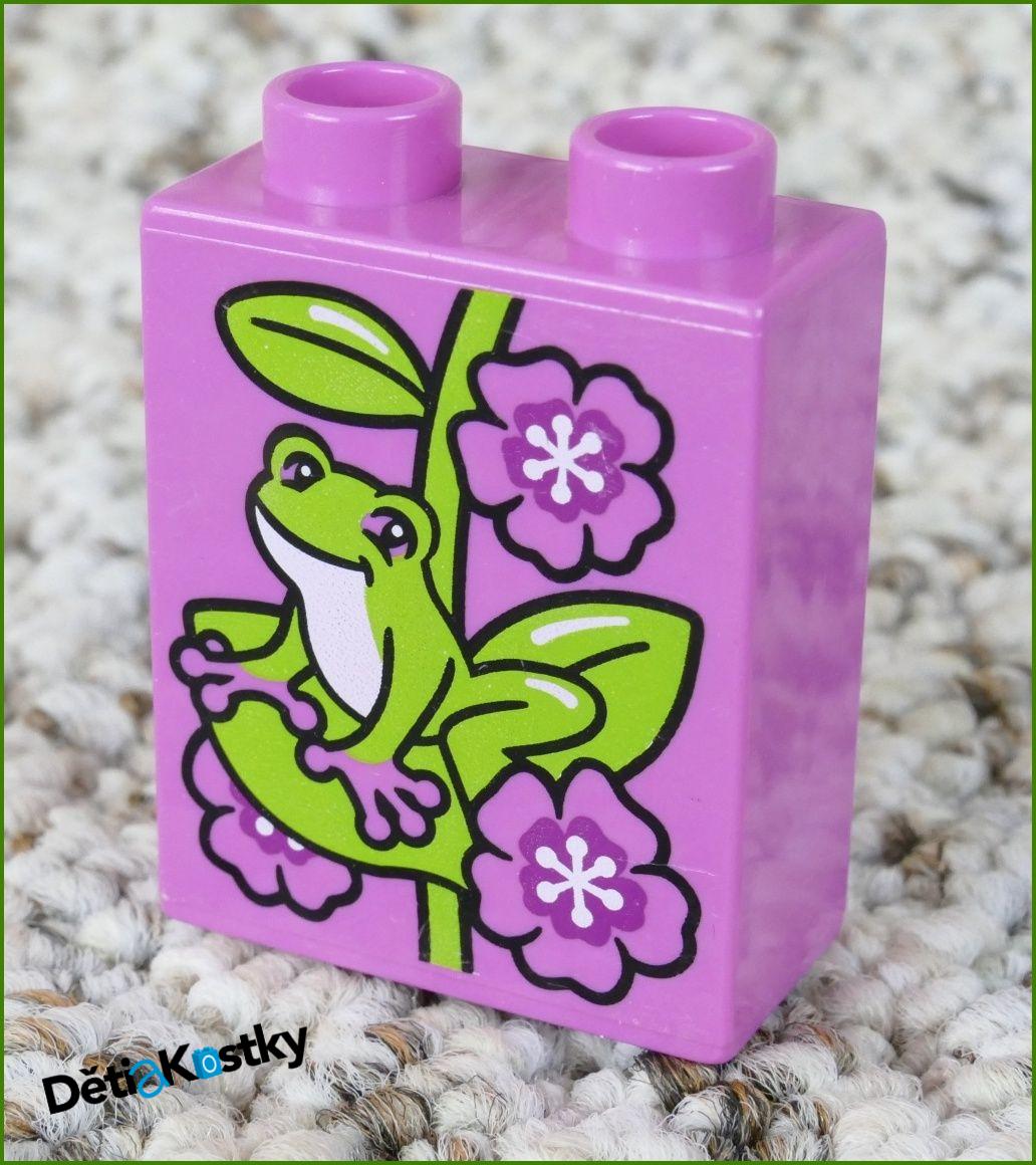 Lego® Duplo® Kostka 1x2x2 Tmavě Růžová - Žabička