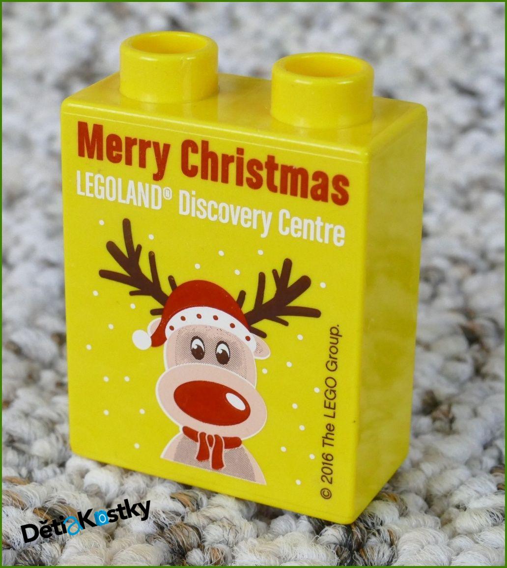Lego® Duplo® Kostka 1x2x2 Žlutá - Merry Christmas Sobík 2016