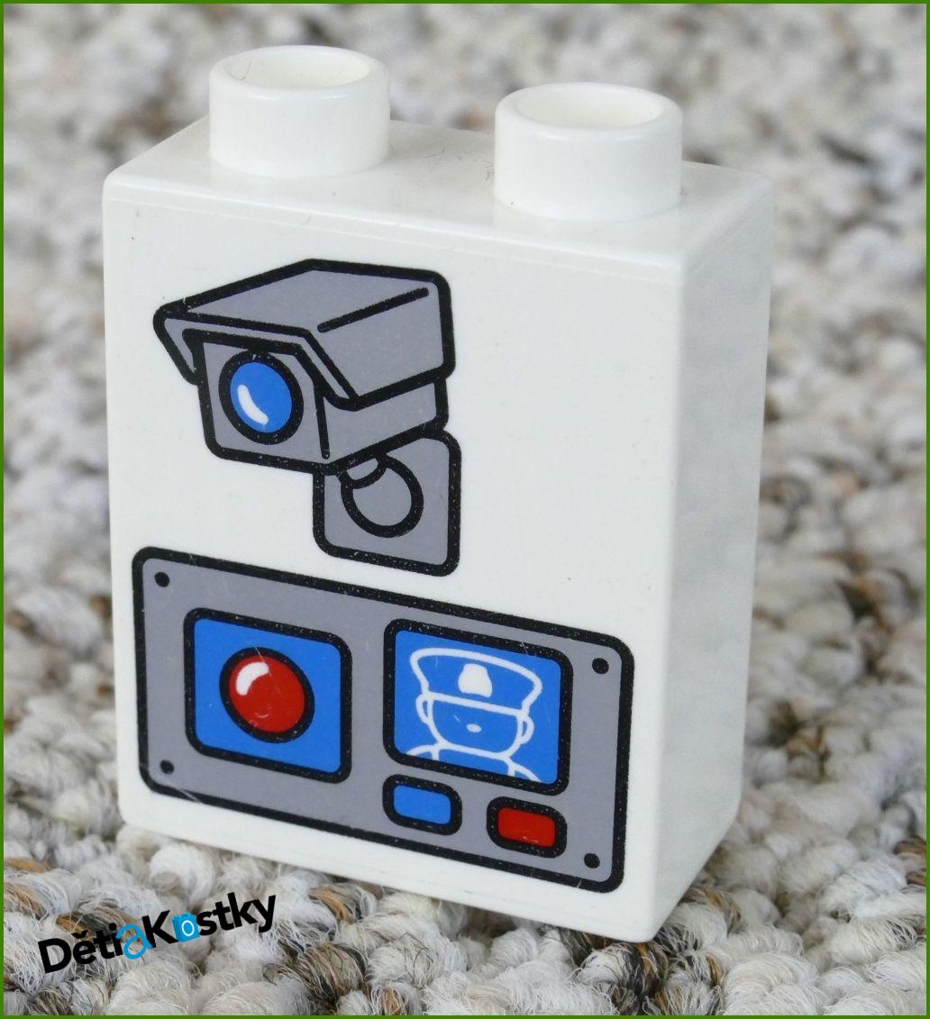 Lego® Duplo® Kostka 1x2x2 Bílá - Policejní Kamera