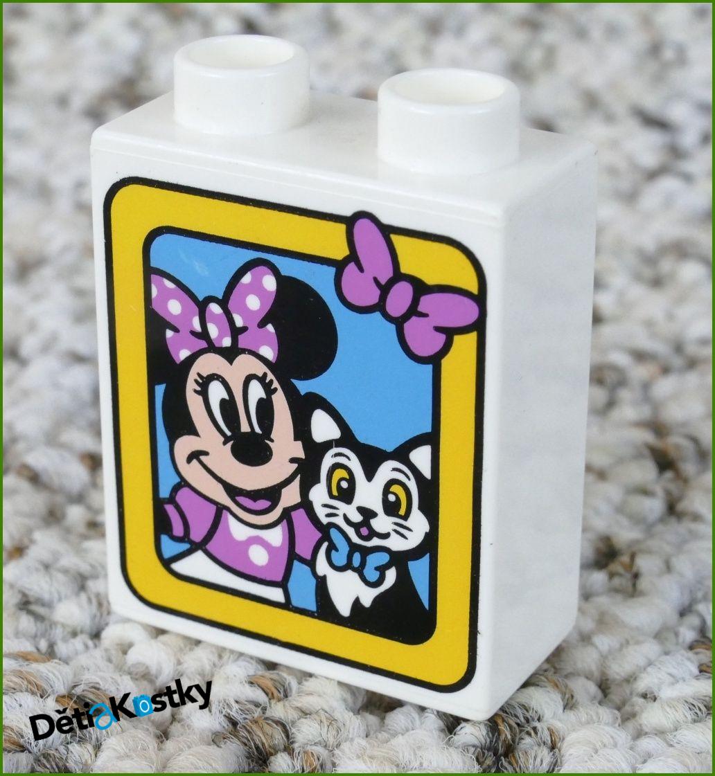 Lego® Duplo® Kostka 1x2x2 Bílá - Minnie a Kočička