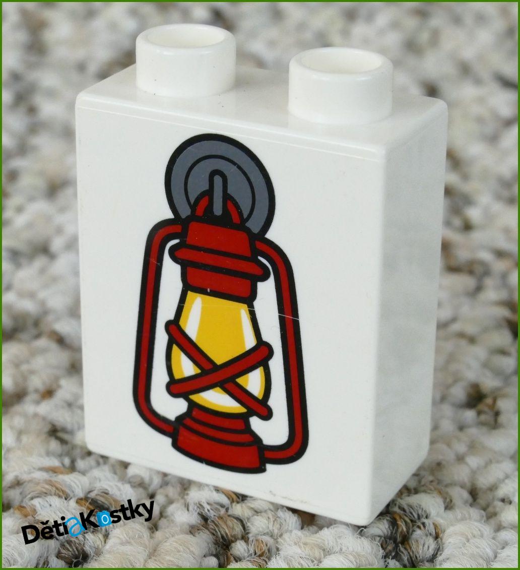 Lego® Duplo® Kostka 1x2x2 Bílá - Lucerna