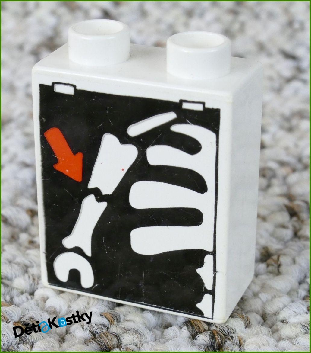 Lego® Duplo® Kostka 1x2x2 Bílá - Rentgen Ruky
