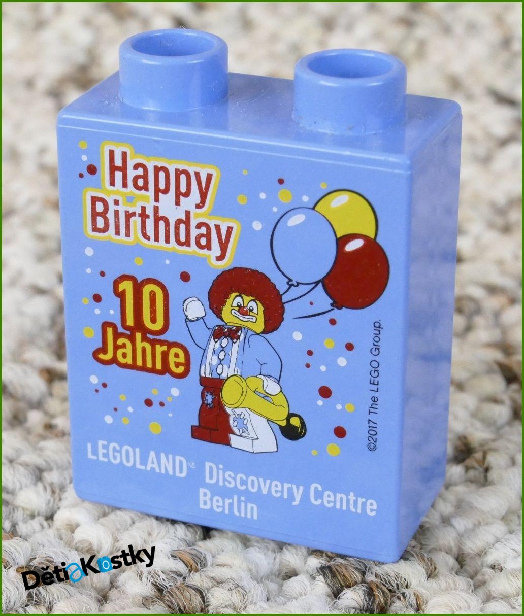 Lego® Duplo® Kostka 1x2x2 Světle Modrá - Happy Birthday 2017