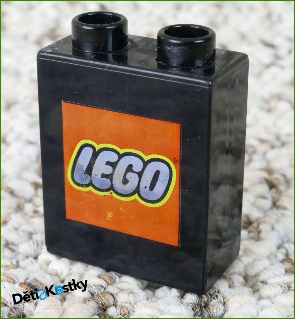 Lego® Duplo® Kostka 1x2x2 Černá - Happy Halloween/Druhá Strana Lego