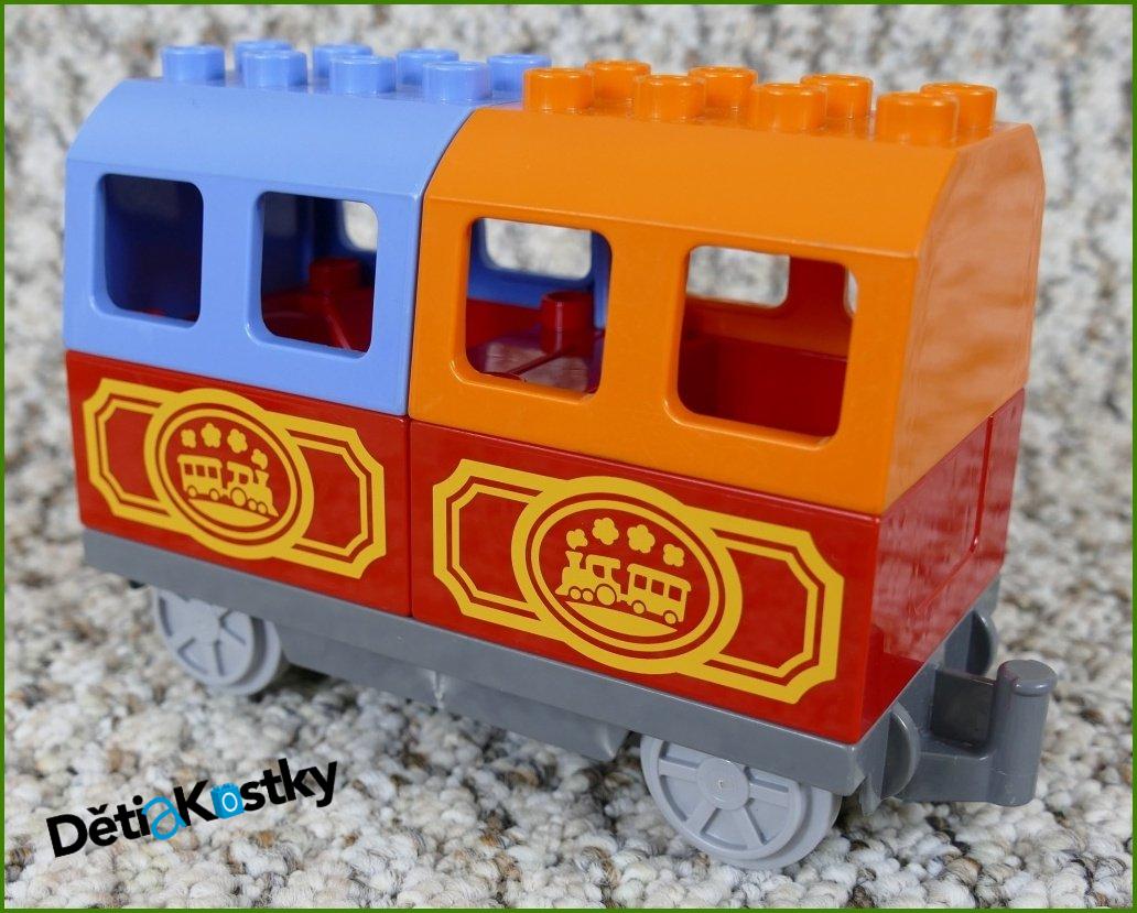 Lego® Duplo® Vagon Pro Cestující - Modrá a Oranžová Střecha