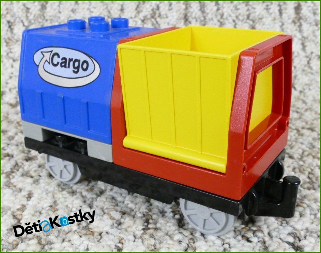 Lego® Duplo® Vagon S Kontejnery - Modrý Cargo a Žlutý Vyklápěcí