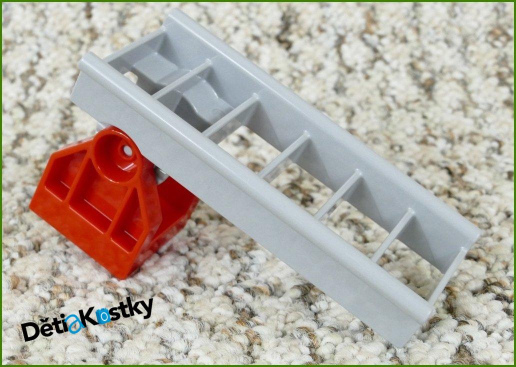 Lego® Duplo® Žebřík Šedý s Červeným Podstavcem Novější Typ