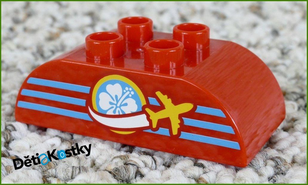 Lego® Duplo® Kostka 2x4 Zaoblená Červená - Letiště