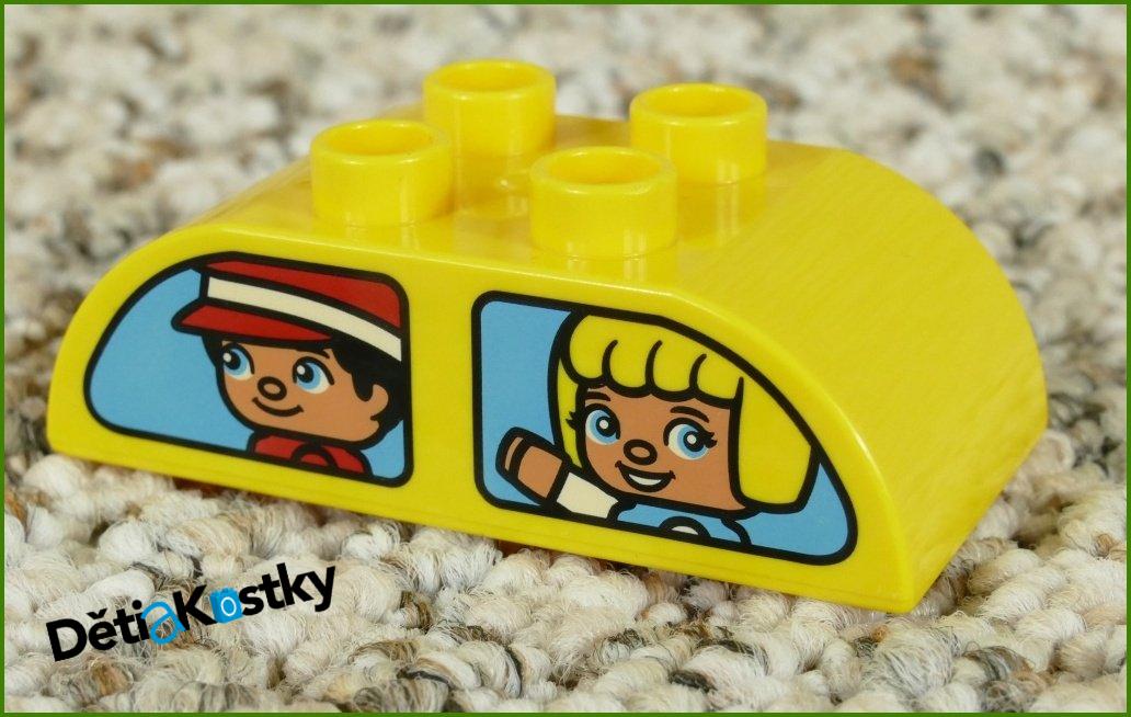 Lego® Duplo® Kostka 2x4 Zaoblená Žlutá - Děti a Červený Králíček
