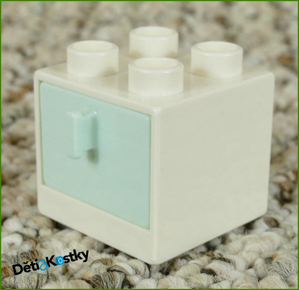 Lego® Duplo® Skříňka Malá Bílá/Světlounce Zelený Šuplík