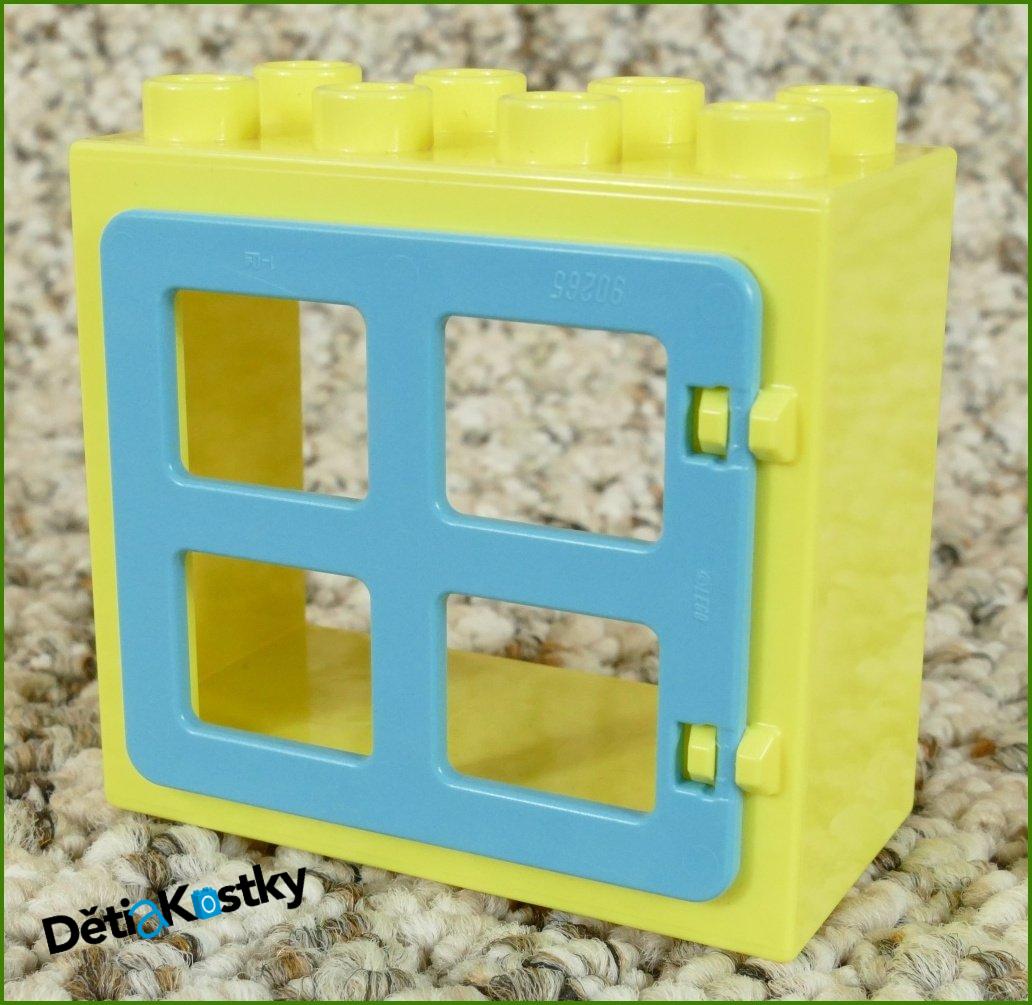 Lego® Duplo® Kostka s Oknem Světlounce Žlutá - Tyrkysové Okno
