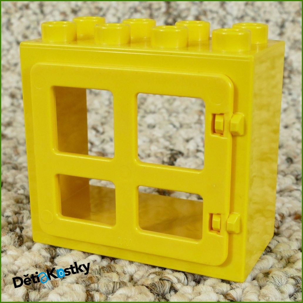 Lego® Duplo® Kostka s Oknem Žlutá - Žluté Okno Hranaté