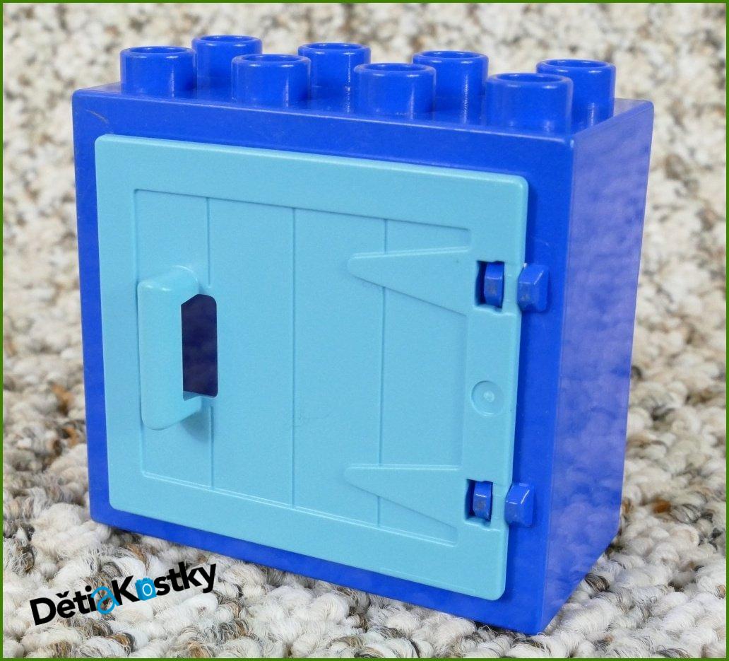 Lego® Duplo® Kostka s Tyrkysovými Dveřmi Tmavě Modrá