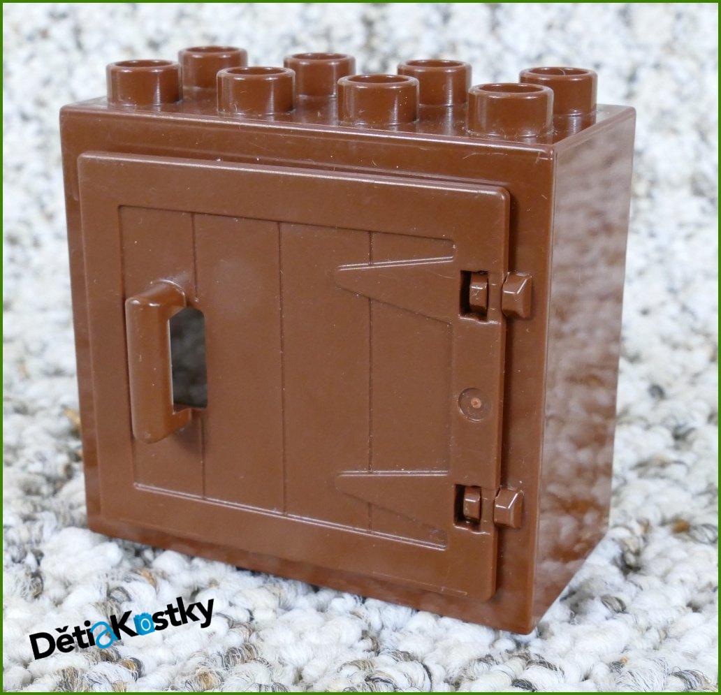 Lego® Duplo® Kostka s Hnědými Dveřmi Tmavě Hnědá