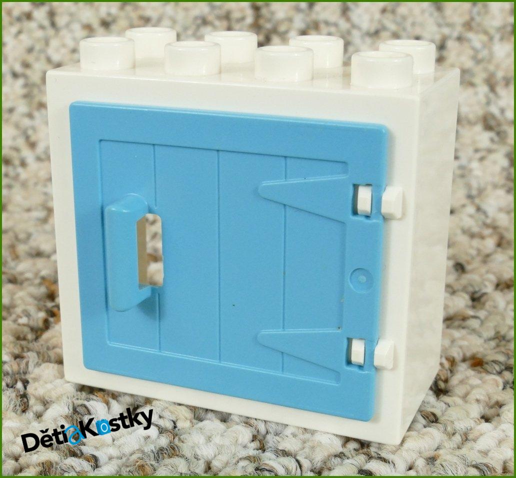 Lego® Duplo® Kostka s Tyrkysovými Dveřmi Bílá