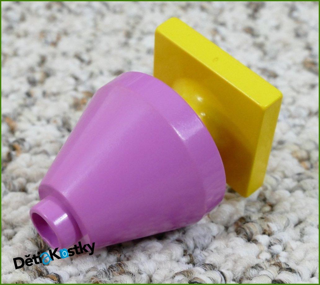 Lego® Duplo® Lampička Růžová Vysoká - Žlutý Podstavec Nízký