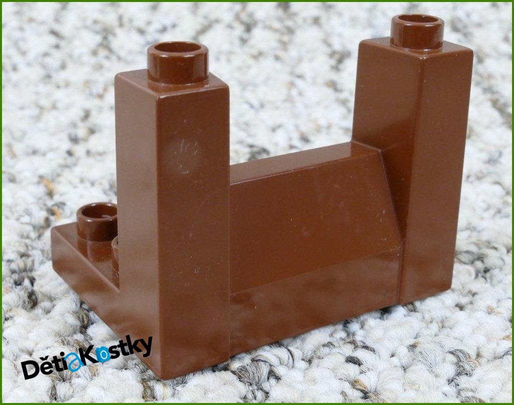 Lego® Duplo® Hradba Horní Díl - Tmavě Hnědá