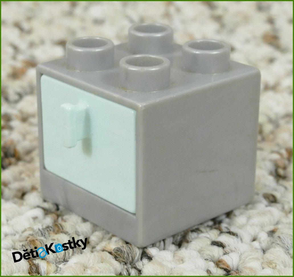 Lego® Duplo® Skříňka Malá Šedá/Světlounce Zelený Šuplík