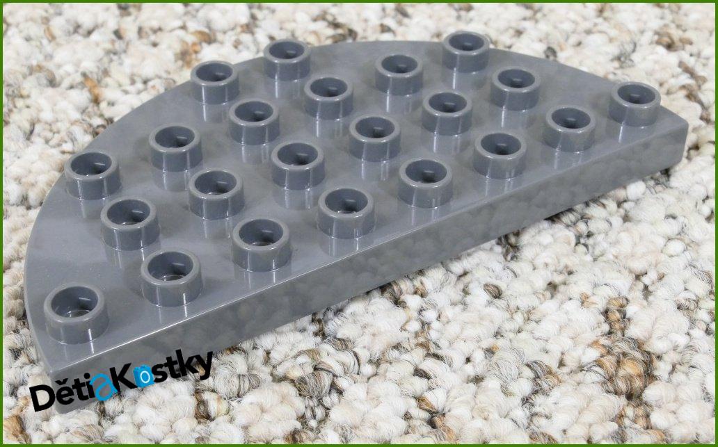 Lego® Duplo® Podložka/Destička 4x8 Půlkulatá Tmavě Šedá
