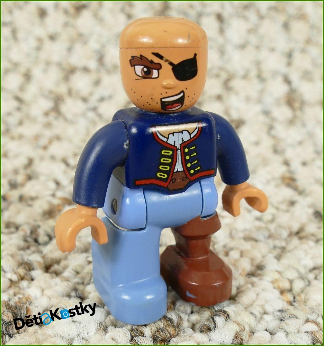 Lego® Duplo® Postavička Pirát Kapitán s Dřevěnou Nohou