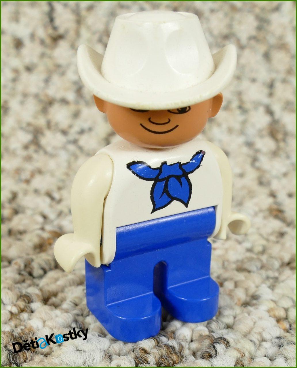 Lego® Duplo® Figurka Kovboj v Bílém s Modrým Šátkem