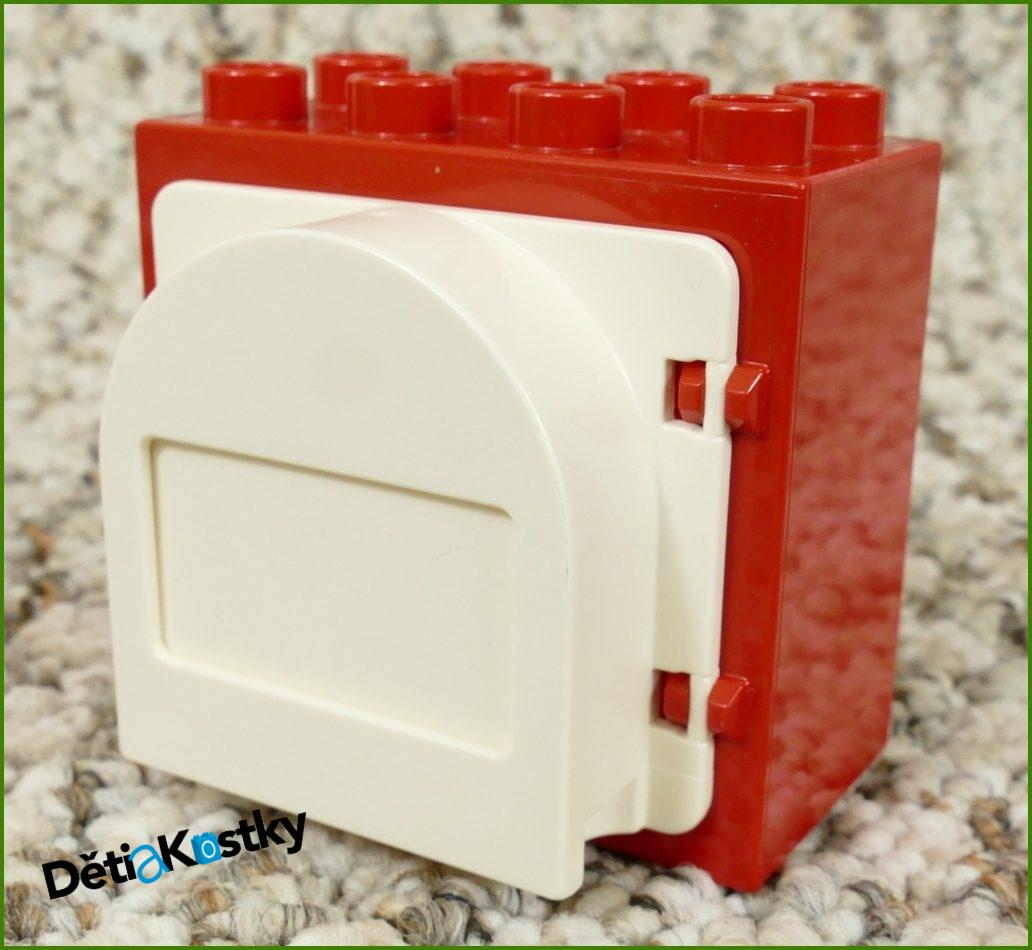 Lego® Duplo® Kostka se Schránkou Červená (Bílá Schránka)