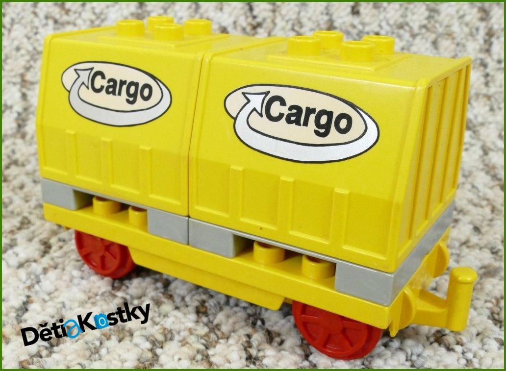 Lego® Duplo® Vagon - Kontejnery Cargo Palety - Žlutý/Žlutý
