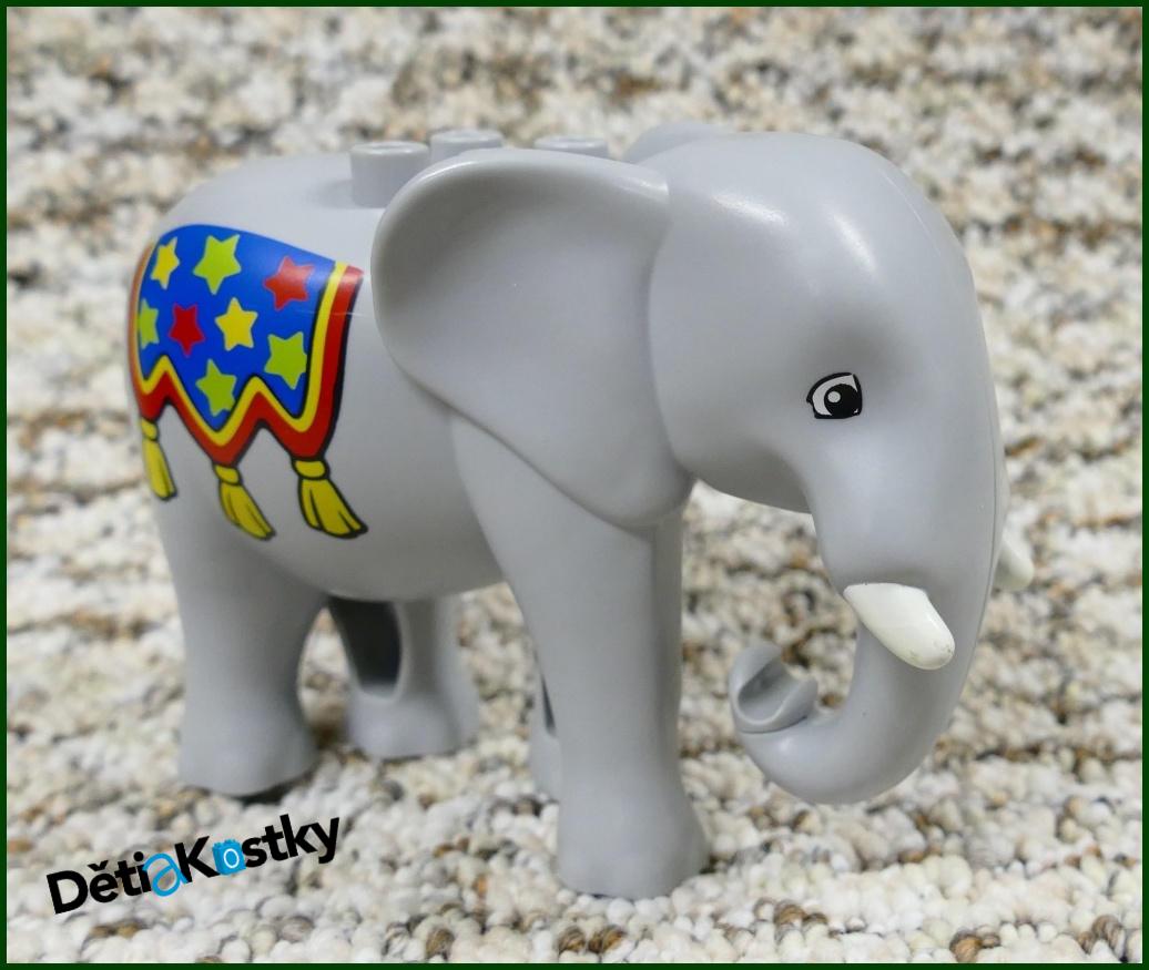Lego® Duplo® Slon s Kly Cirkusový Novější Typ (Modrá Dečka)