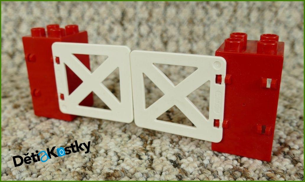 Lego® Duplo® Vrata Nízká (Červená-Bílá)