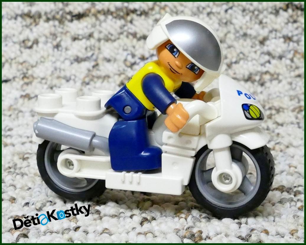 Lego® Duplo® Policejní Motorka Bílá s Policajtem