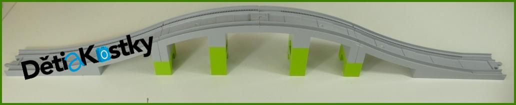 Lego® Duplo® Železniční Most - Barva Světle Šedá (Podstavce Limetka)