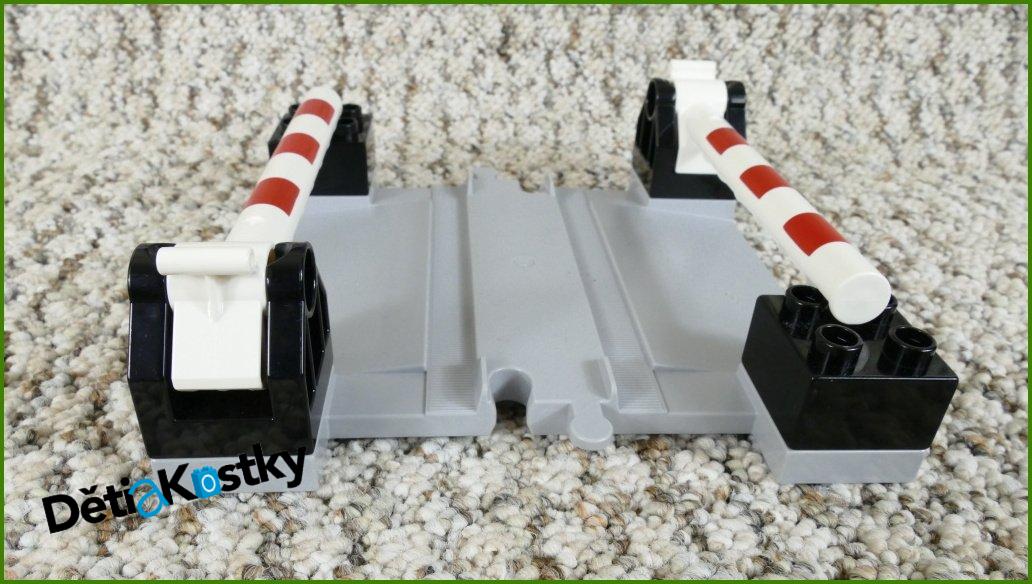 Lego® Duplo® Železniční Přejezd Světle Šedý s Novějšími Závorami