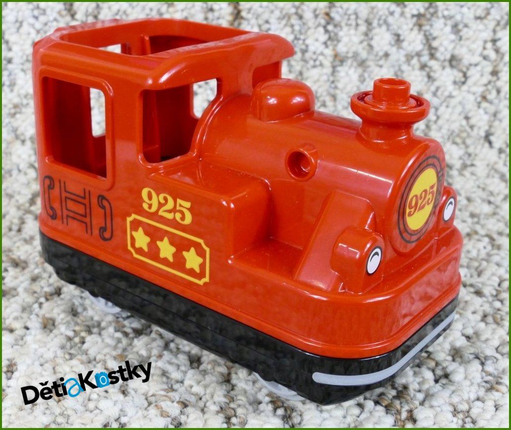 Lego® Duplo® Mašinka Červená Parní - Nový Typ - Bez Střechy