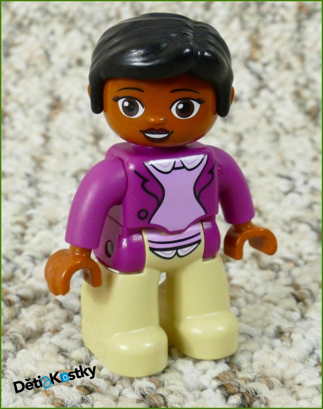 Lego® Duplo® Paní ve Fialovém s Černým Drdolem