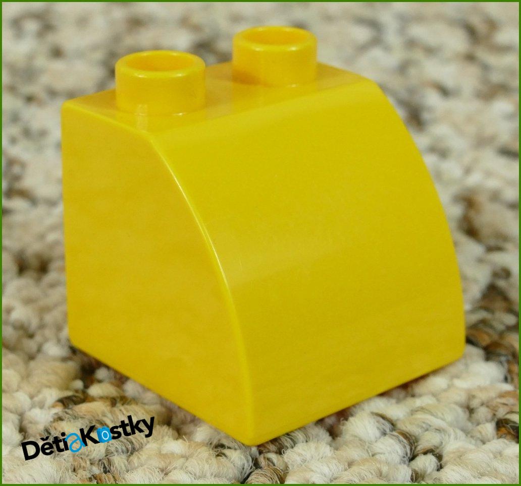 Lego® Duplo® Kostka 2x2 Zkosená Zakulacená Žlutá