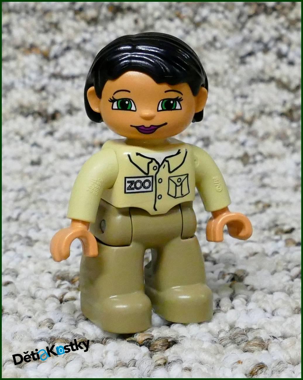 Lego® Duplo® Figurka Zoo Ošetřovatelka - Černé Vlasy