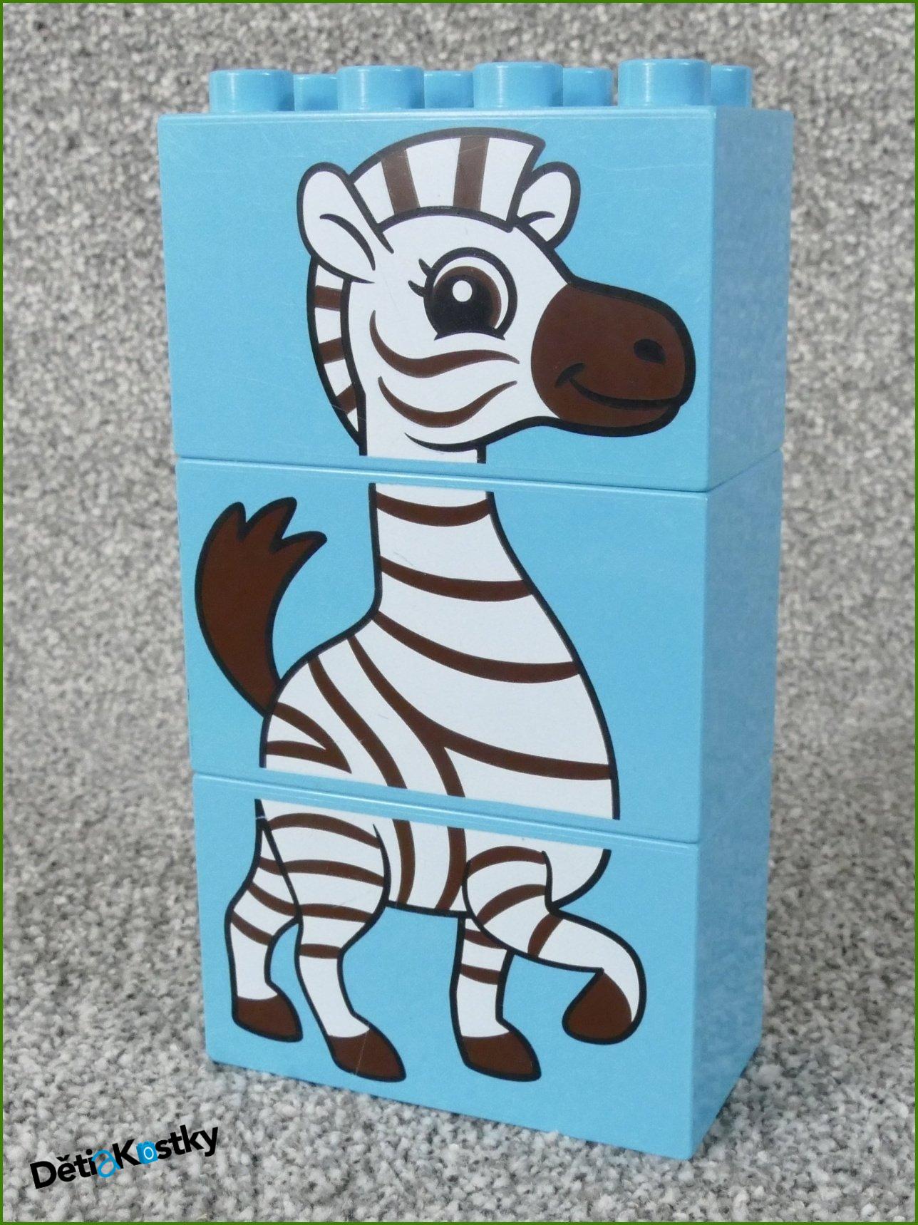 Lego® Duplo® Zvířátko z Kostek 2x4x2 - Zebra