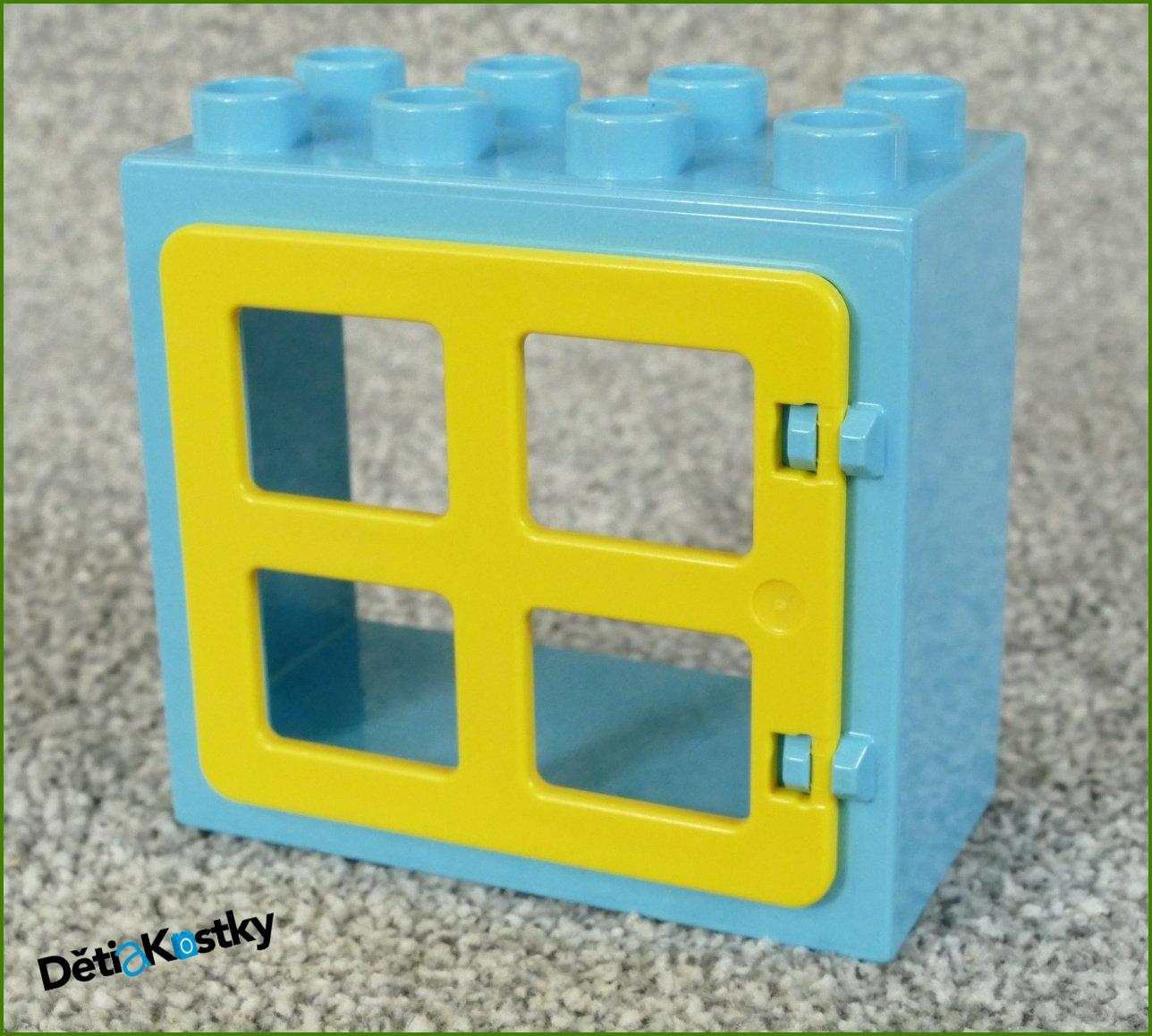 Lego® Duplo® Kostka s Oknem Tyrkysová - Žlutá Okenice